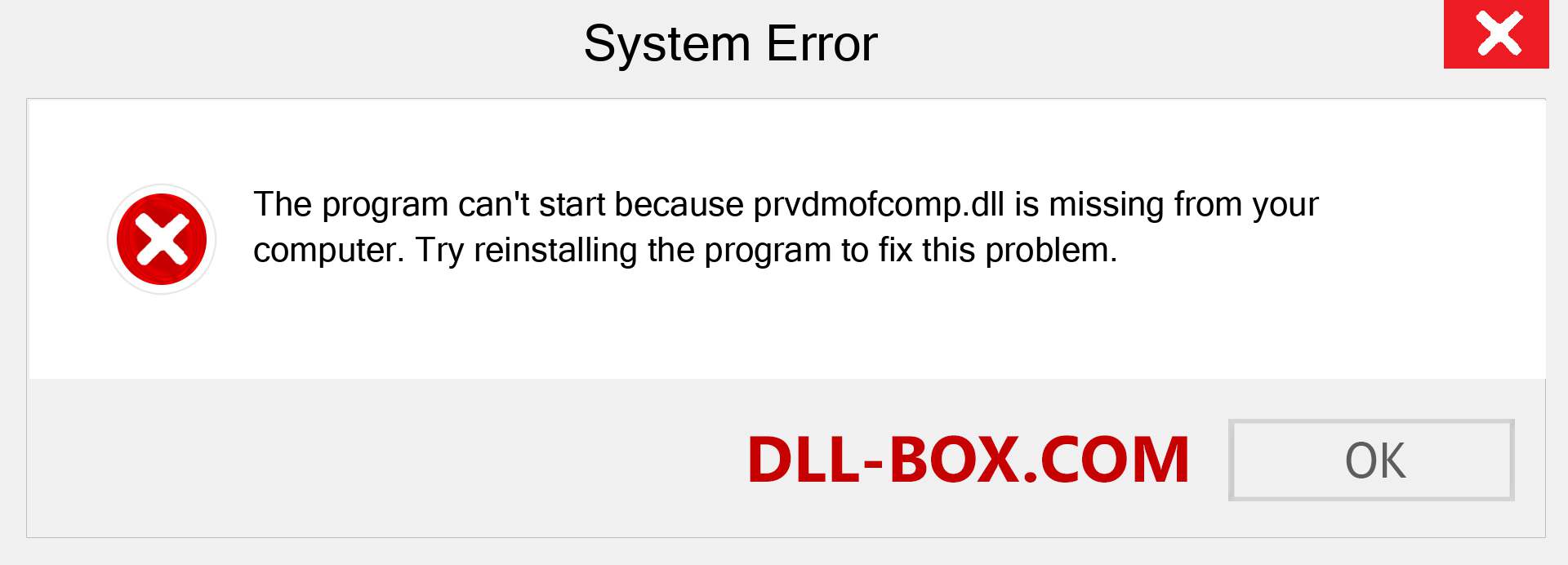  prvdmofcomp.dll file is missing?. Download for Windows 7, 8, 10 - Fix  prvdmofcomp dll Missing Error on Windows, photos, images